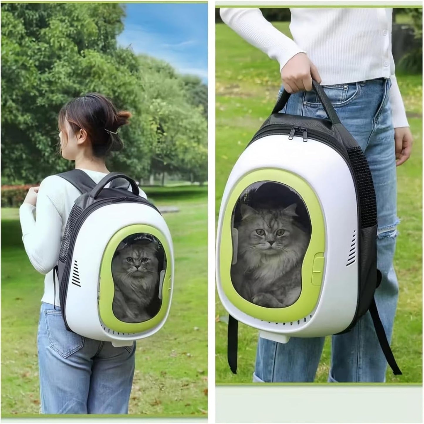 Mochila Transportadora Transpirable para Perros y Gatos – Gran Capacidad