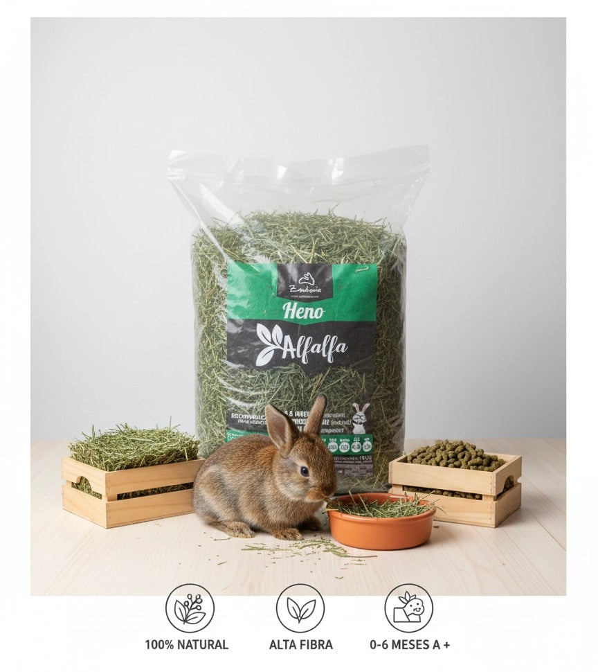 HENO AVENA - ALFALFA Para conejos