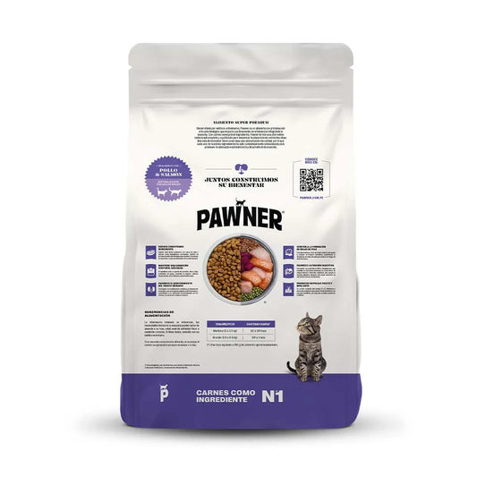 Pawner cat pollo y salmon adulto esterilizado 1kg
