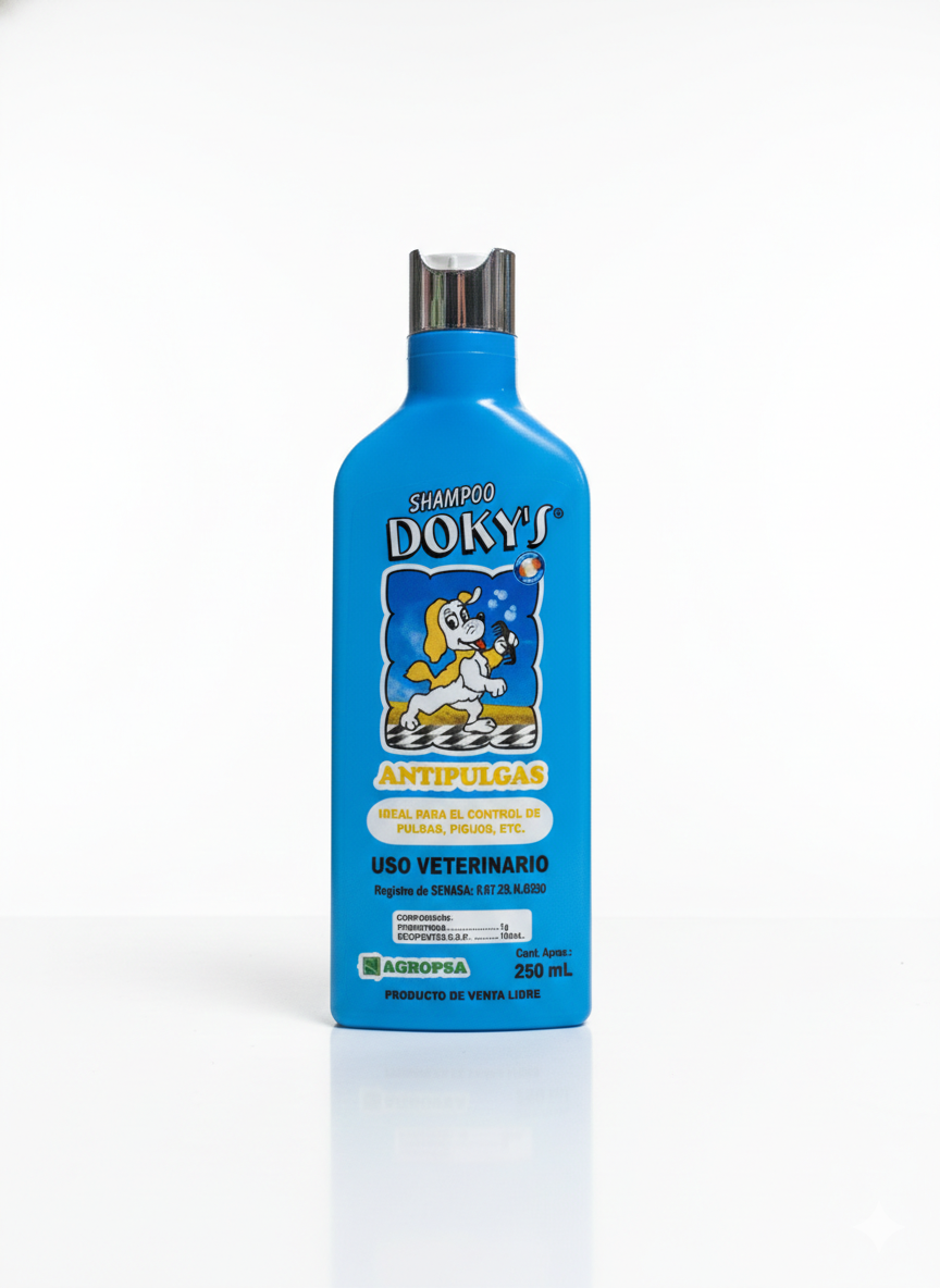 Shampoo Doky’s AntiPulgas para Perros Gatos Mascotas 250ml