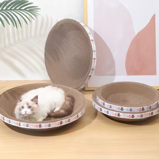 Cama rascadora de cartón corrugado para gatos - 45 cm