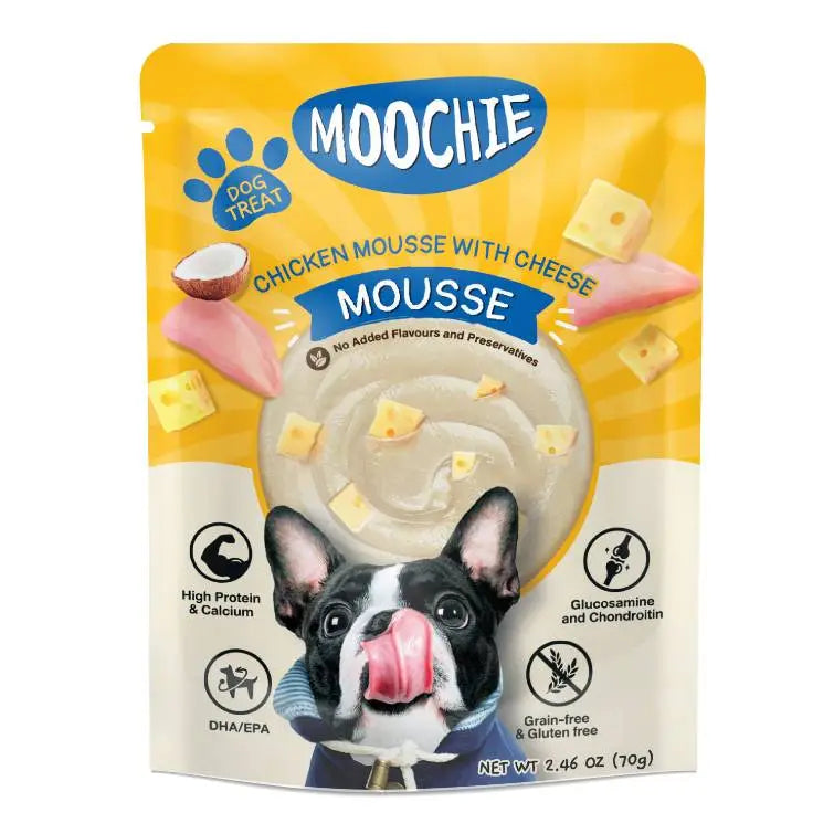 Moochie - dog mousse pouch Pollo con queso 70 g