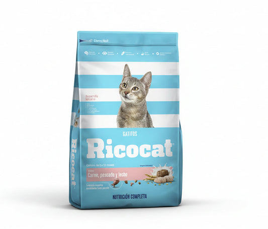 RICOCAT Gatitos Carne, Pescado y Leche