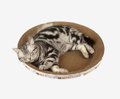 Cama rascadora de cartón corrugado para gatos - 45 cm