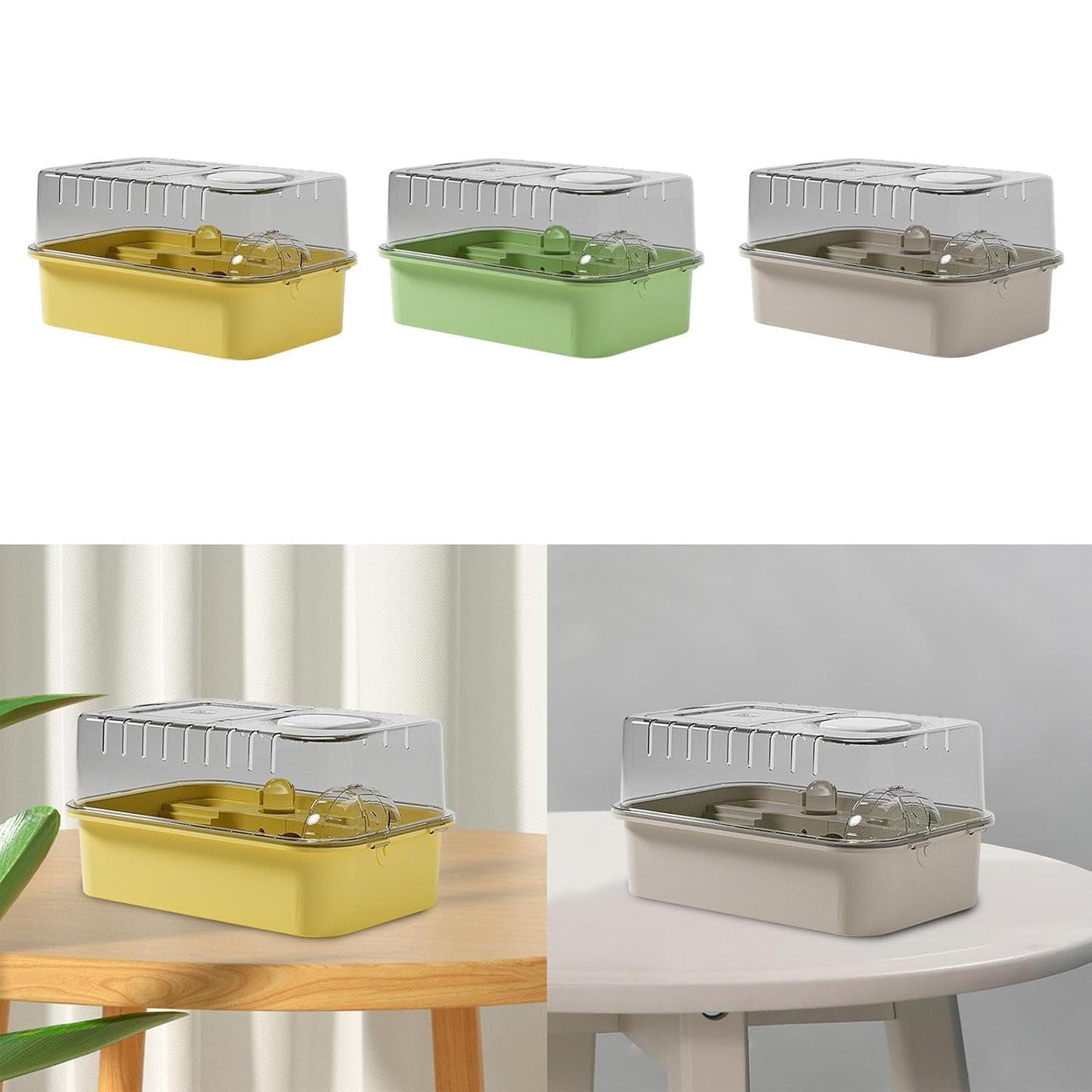 Jaula Portátil Transparente para Hámster y Animales Pequeños Kit de Accesorios Completo