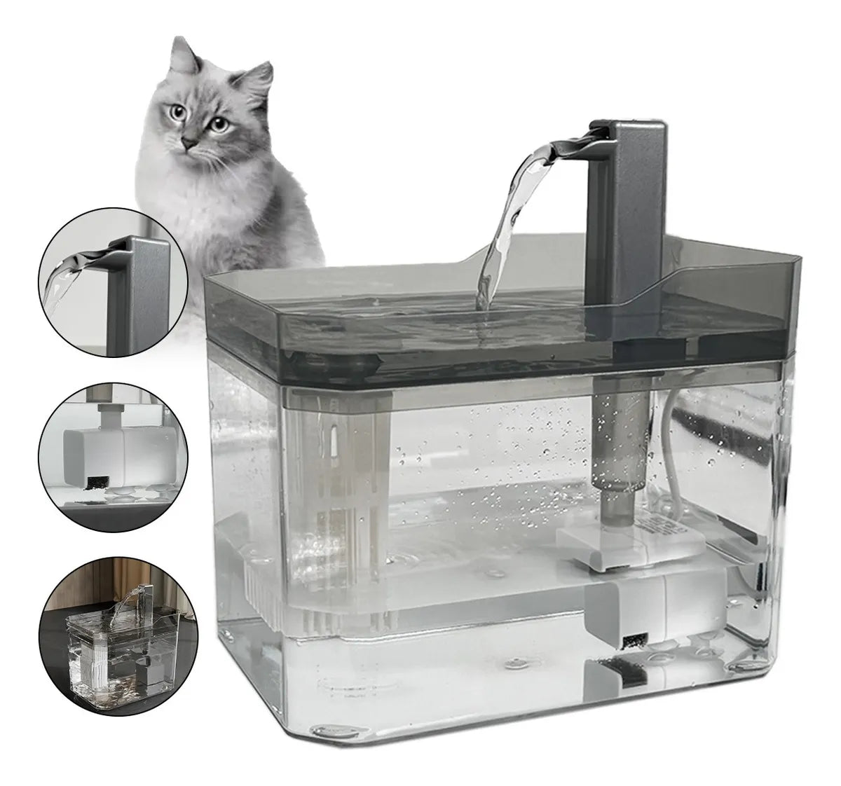 Bebedero Automático Para Perros Y Gatos Con Inducción 1.5L