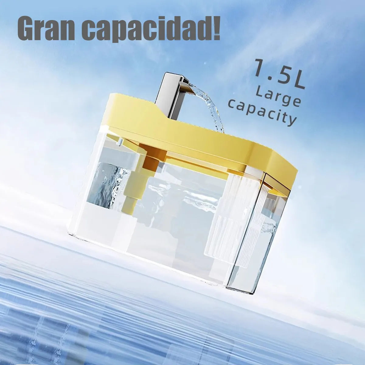 Bebedero Automático Para Perros Y Gatos Con Inducción 1.5L