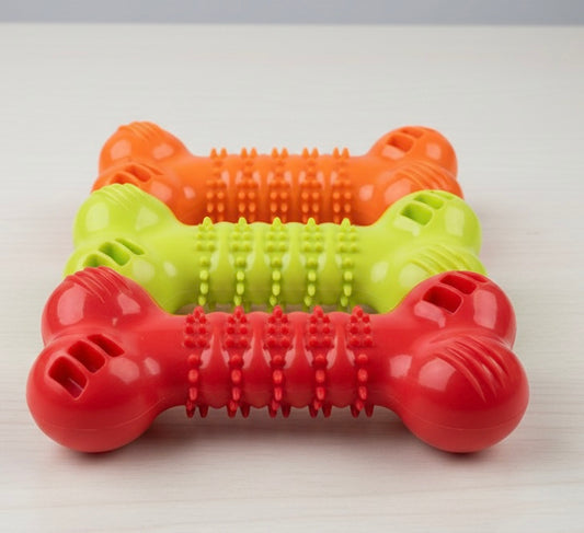juguete de púas molares en forma de hueso, limpieza de dientes de mascotas
