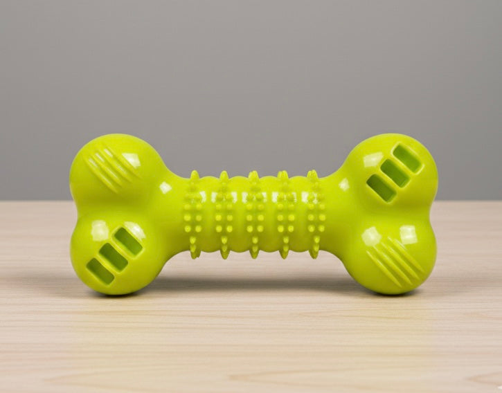 juguete de púas molares en forma de hueso, limpieza de dientes de mascotas
