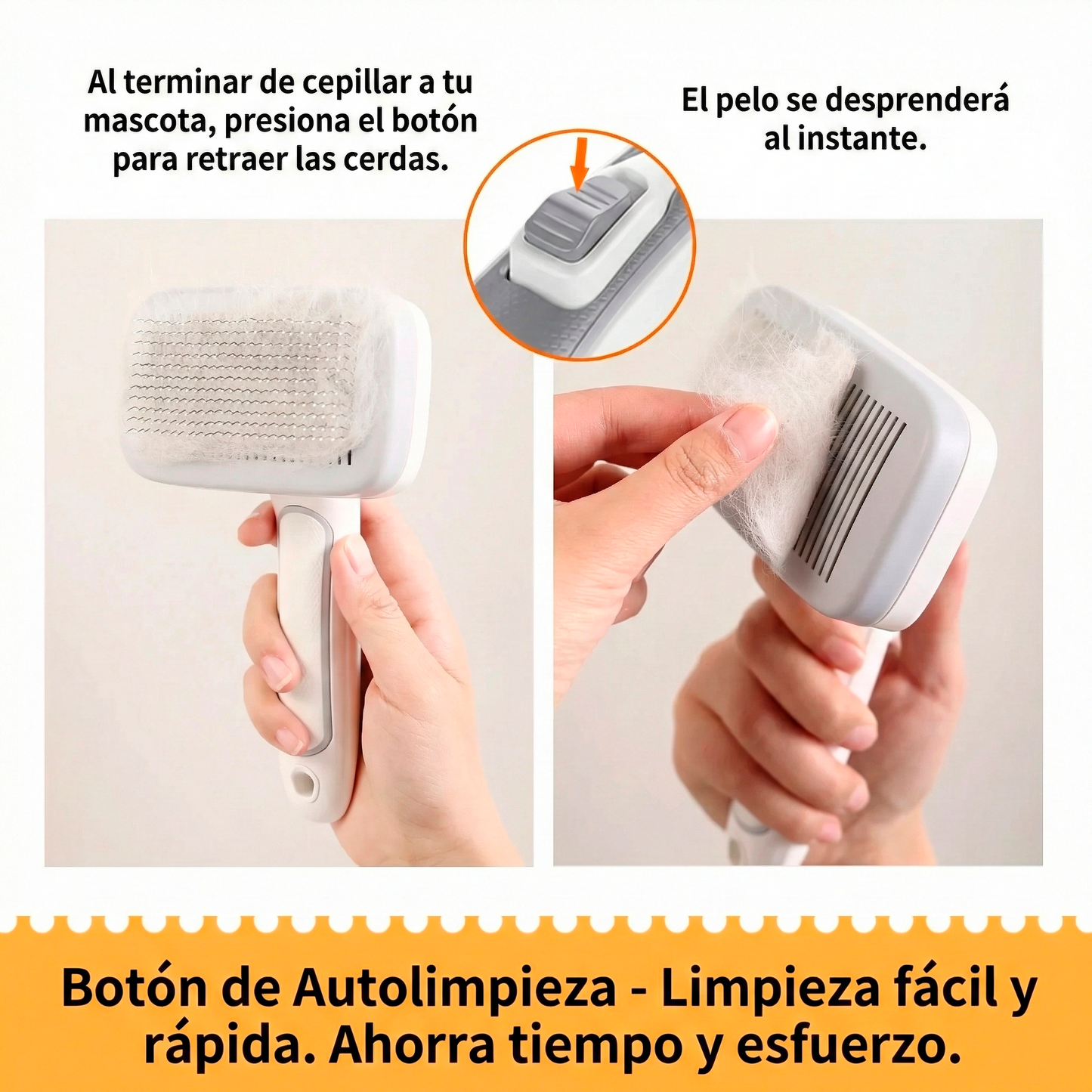 Cepillo Autolimpiante para Mascotas