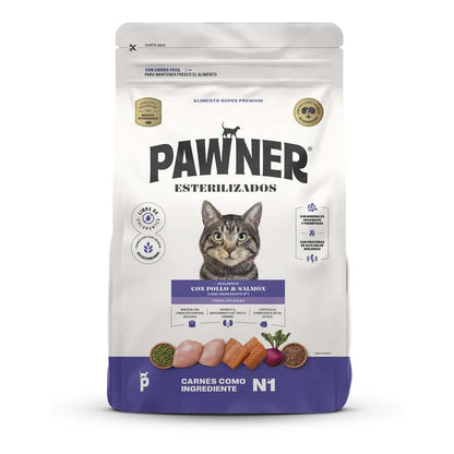 Pawner cat pollo y salmon adulto esterilizado 1kg