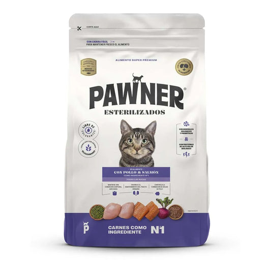 Pawner cat pollo y salmon adulto esterilizado 1kg