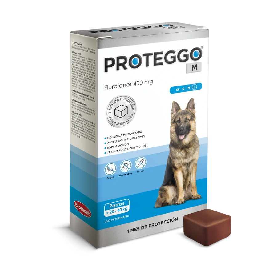 Proteggo 1M  X 1 Tableta - Antipulgas Para Perros