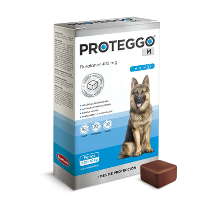Proteggo 1M  X 1 Tableta - Antipulgas Para Perros
