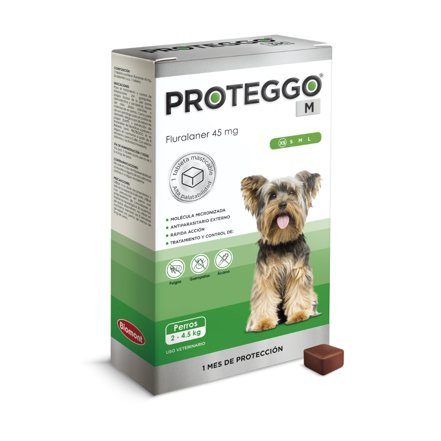 Proteggo 1M  X 1 Tableta - Antipulgas Para Perros