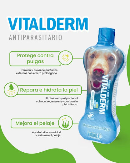 Shampoo para Perro Antipulgas Vitalderm Vetlinex 500 Ml