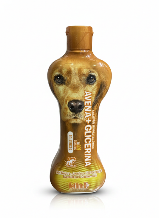 Shampoo para Perro Hipoalergénico Vetlinex Avena + Glicerina 500 Ml