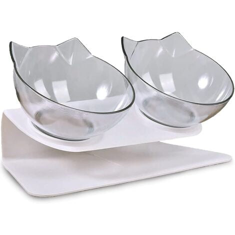 Plato Comedero doble base  Para Gatos Y Perros