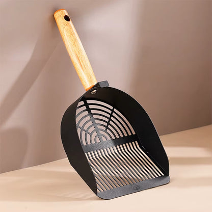 Pala para Arena Ergonómica con Mango de Madera y base metálica