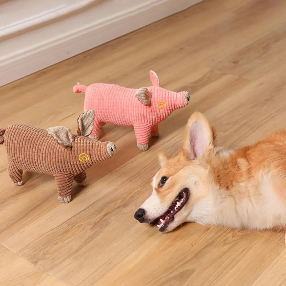 Cerdito de Pana Corduroy – El Juguete de Estimulación para Mascotas