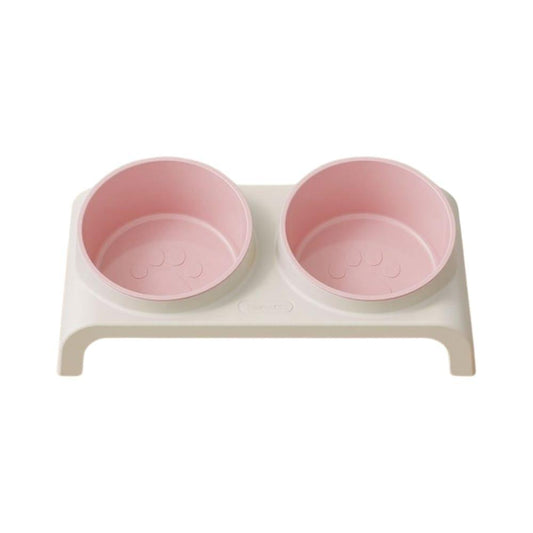 Plato con base doble rosa