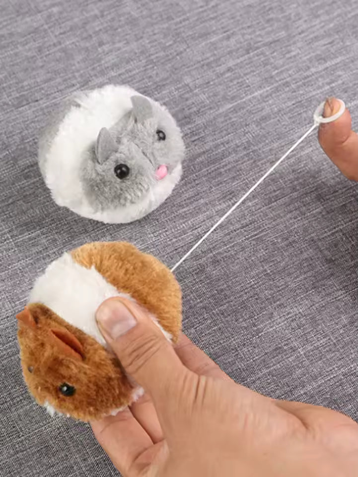 Juguete Interactivo para Gatos en Forma de Ratón con Vibración – Peluche Suave y Resistente a Mordidas