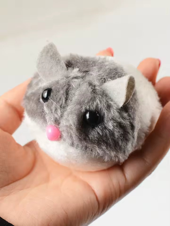 Juguete Interactivo para Gatos en Forma de Ratón con Vibración – Peluche Suave y Resistente a Mordidas