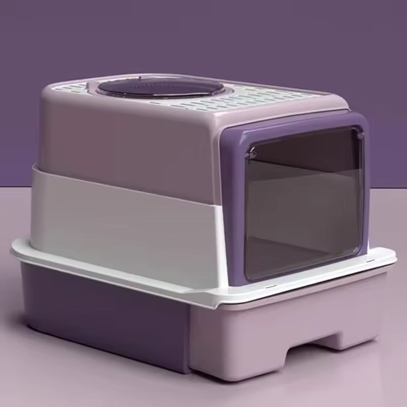 Arenero Cerrado para Gatos con Filtro y Puerta Frontal