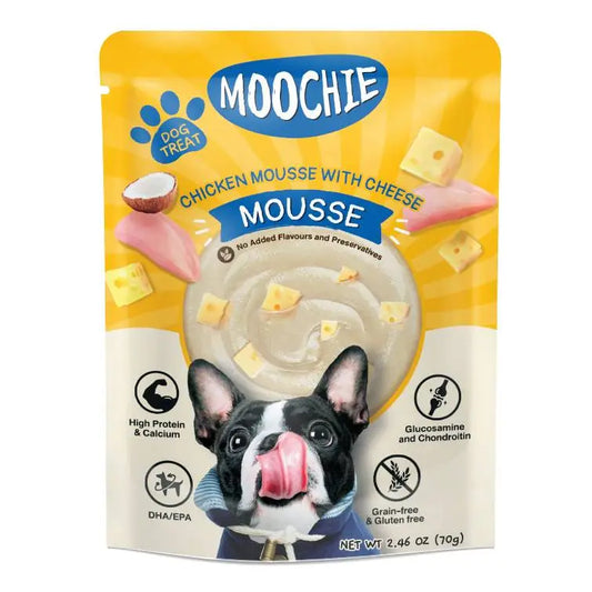 Moochie - dog mousse pouch Pollo con queso 70 g