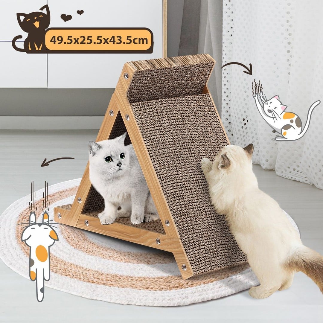 Rascador triangular para gatos