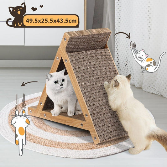 Rascador triangular para gatos