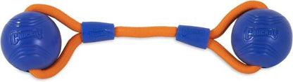 Chuckit - Juguete para perro Crunch Ball, tamaño mediano, con doble cuerda de arrastre