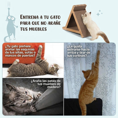 Rascador triangular para gatos