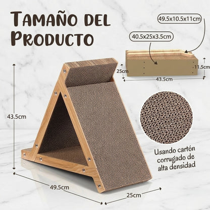 Rascador triangular para gatos